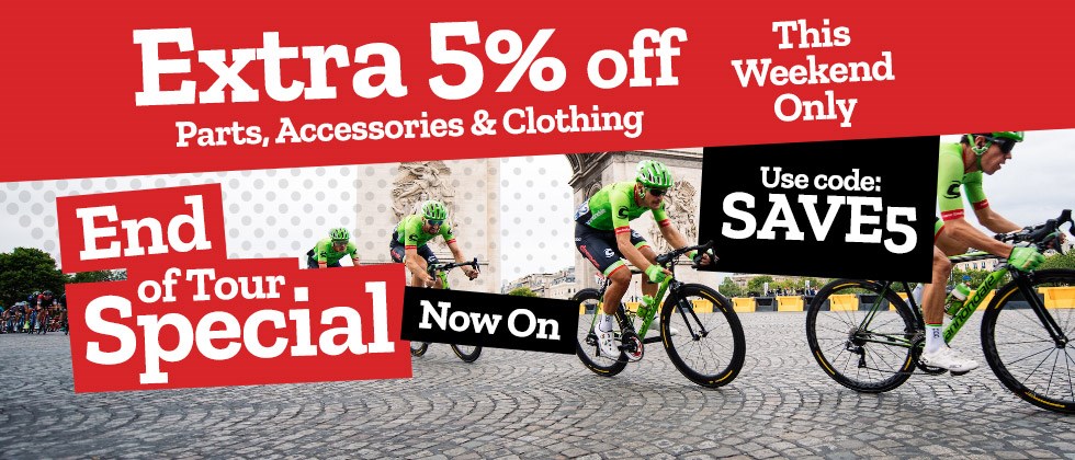 End of Tour Offer - Extra 5% off Parts, Accessories & Clothing